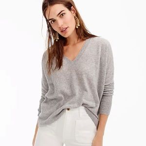 J. Crew Cashmere V Neck Boyfriend Sweater